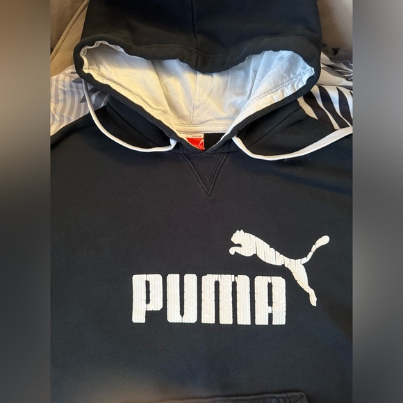 Puma Sweaters - Size L - PUMA Hoodie (Dark Navy)